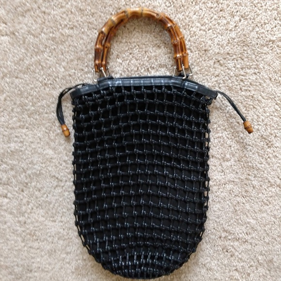 Gucci Handbags - Vintage Gucci Mesh Leather Bamboo Handle Bag